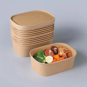 25pcs EcoMeal Kraft Lunch Boxes with Lids – Food-Grade & Durable