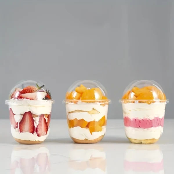 U-Shaped Fat Cu200pcs, Ideal for Sundaes & Parties