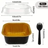 150pcs Rectangle PET (Polyethylene Terephthalate) Reusable Cupcake Containers