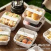 50pcs PET Food-Grade Multipurpose Takeout Containers with Transparent Lids