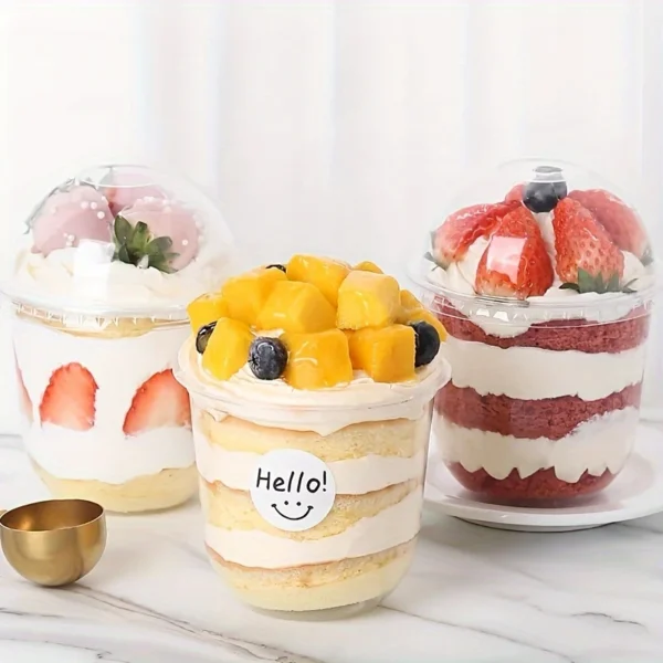 U-Shaped Fat Cu200pcs, Ideal for Sundaes & Parties