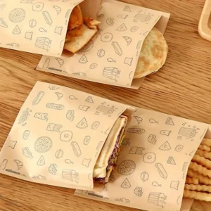 20pcs Oilproof Thickened Disposable Snack Bags