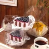 50pcs Clear Plastic Takeout Containers, Reusable Square Clamshell Food Boxes