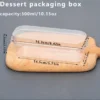 20pcs Plastic Square Cake Boxes with Lids