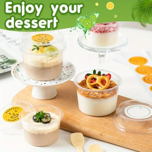 100pcs 5/8 oz Clear Plastic Disposable Dessert Cups