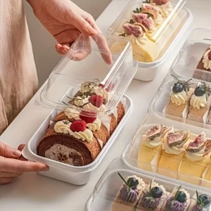 100pcs PET Sandwich Packaging Boxes